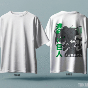 Premium Oversized Dropshoulder Anime Angry Face T-Shirt #007