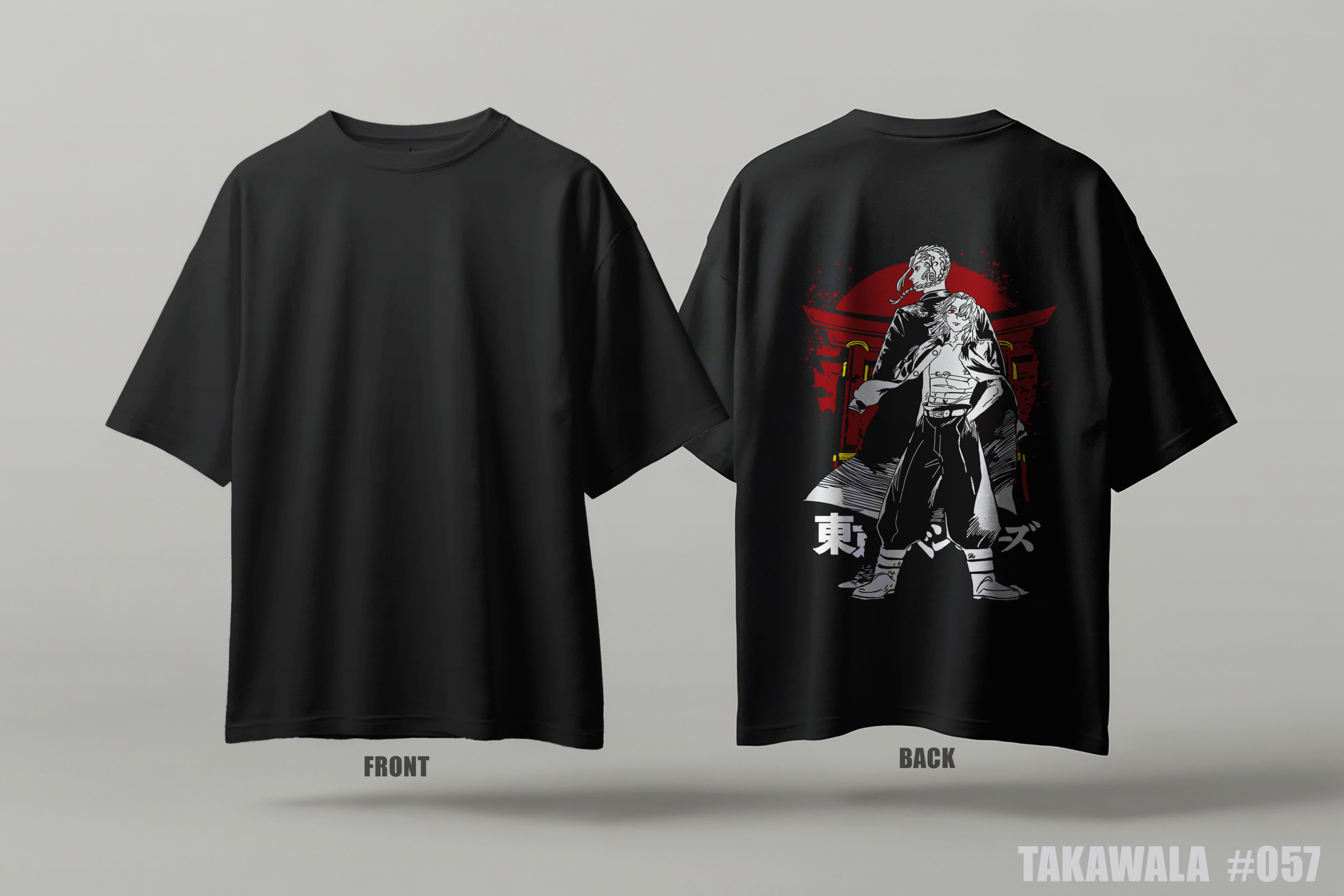 Premium Oversized Dropshoulder Anime T-Shirt #057